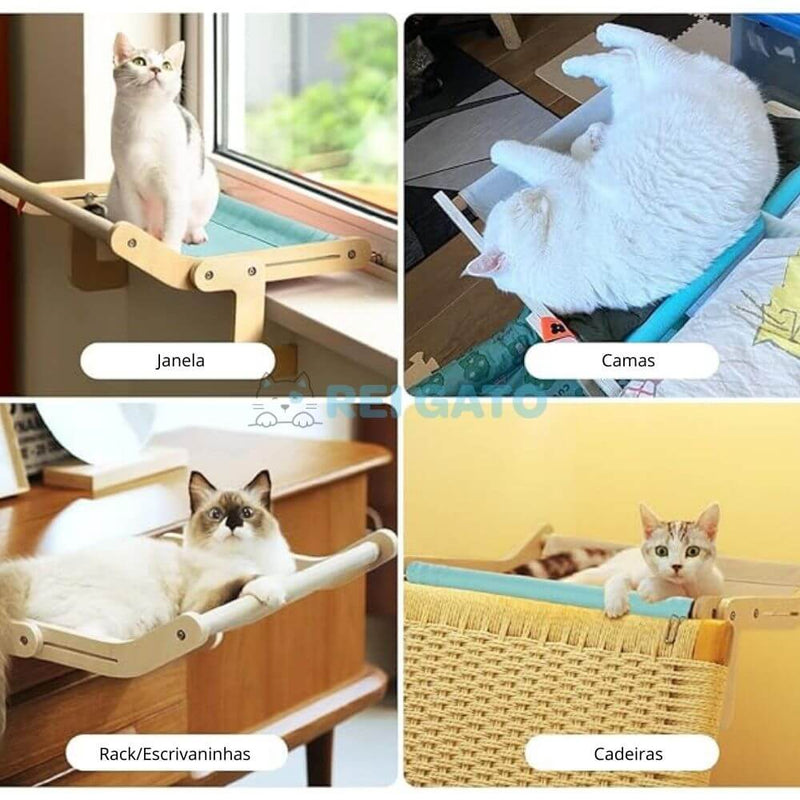 Cama de Gato Flutuante para Móveis - REI GATO©️