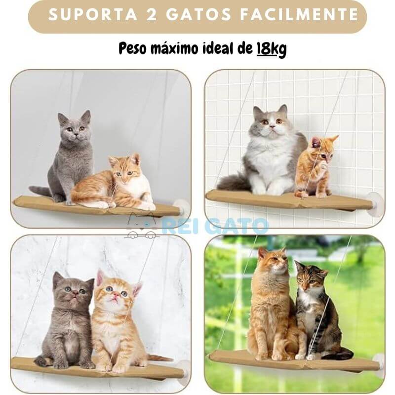 Cama de Gatos Suspensa Para Janelas - REI GATO©️  + Brinde Exclusivo