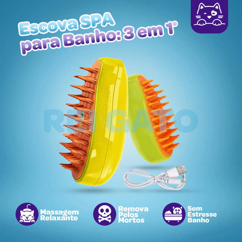 Escova Spa® de Gato 3 em 1