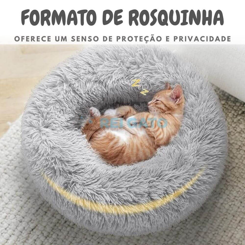 Cama Pet Fofa com Fundo Impermeável - REI GATO©️  + Brinde Exclusivo