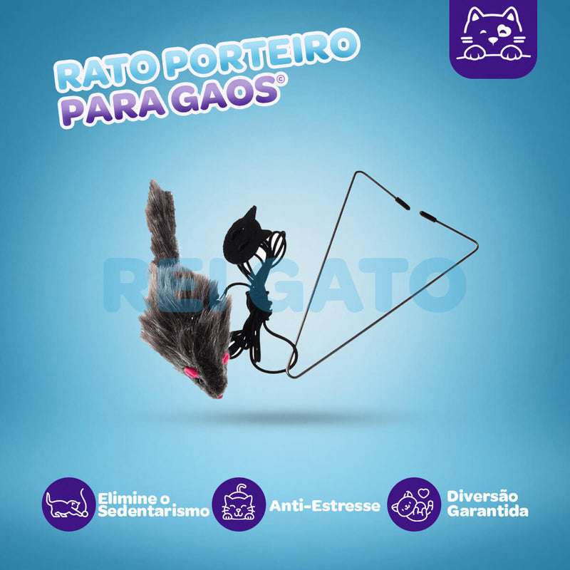 Brinquedo Interativo Rato Porteiro REI GATO©️  + Brinde Exclusivo